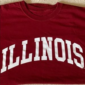 Short sleeve maroon ILLINOIS t-shirt